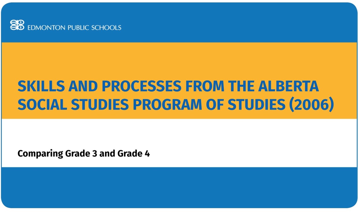 Skills and Processes from the Alberta Social Studies P EPSB Resources