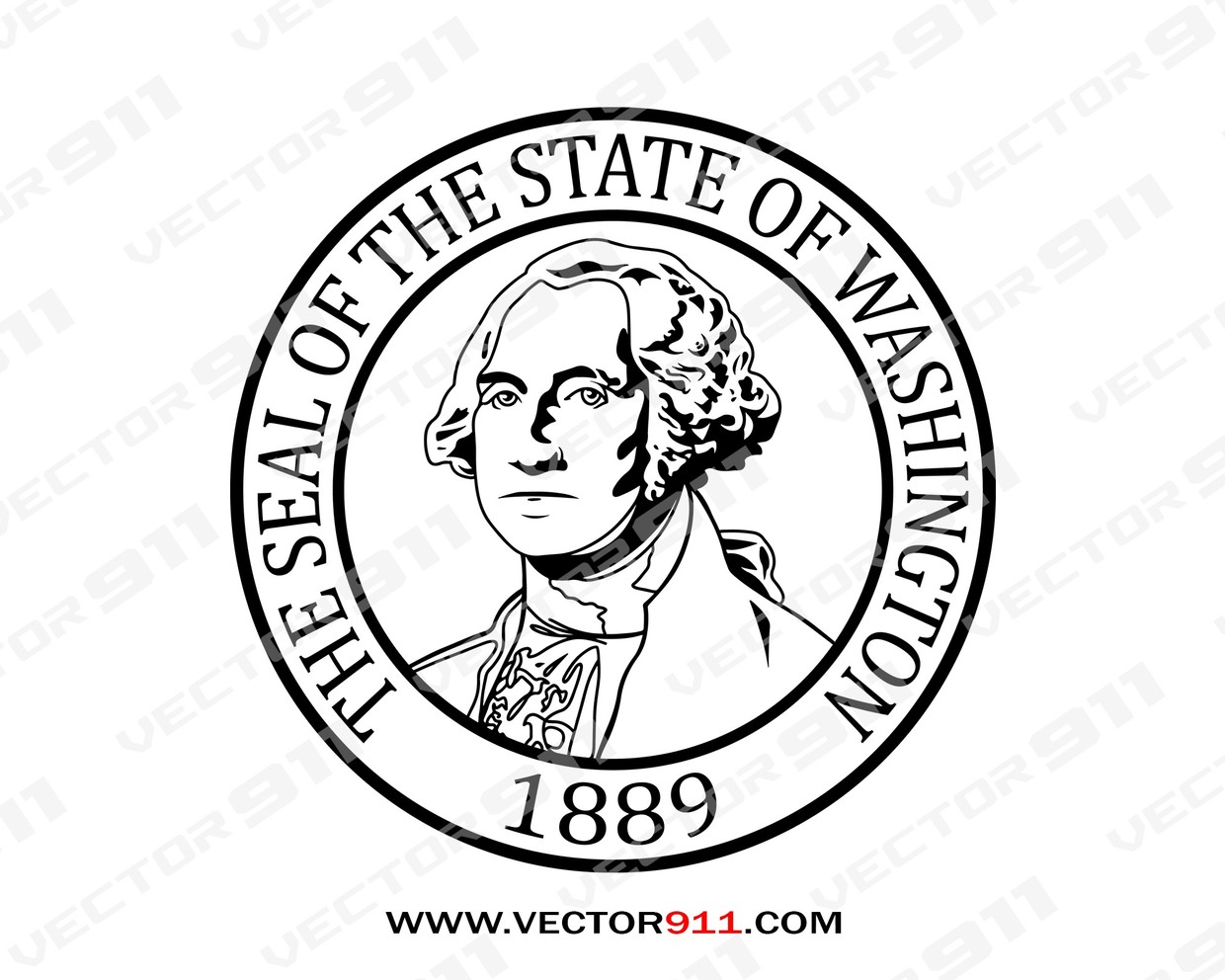 Washington State Great Seal Vector911 Digital Vectors