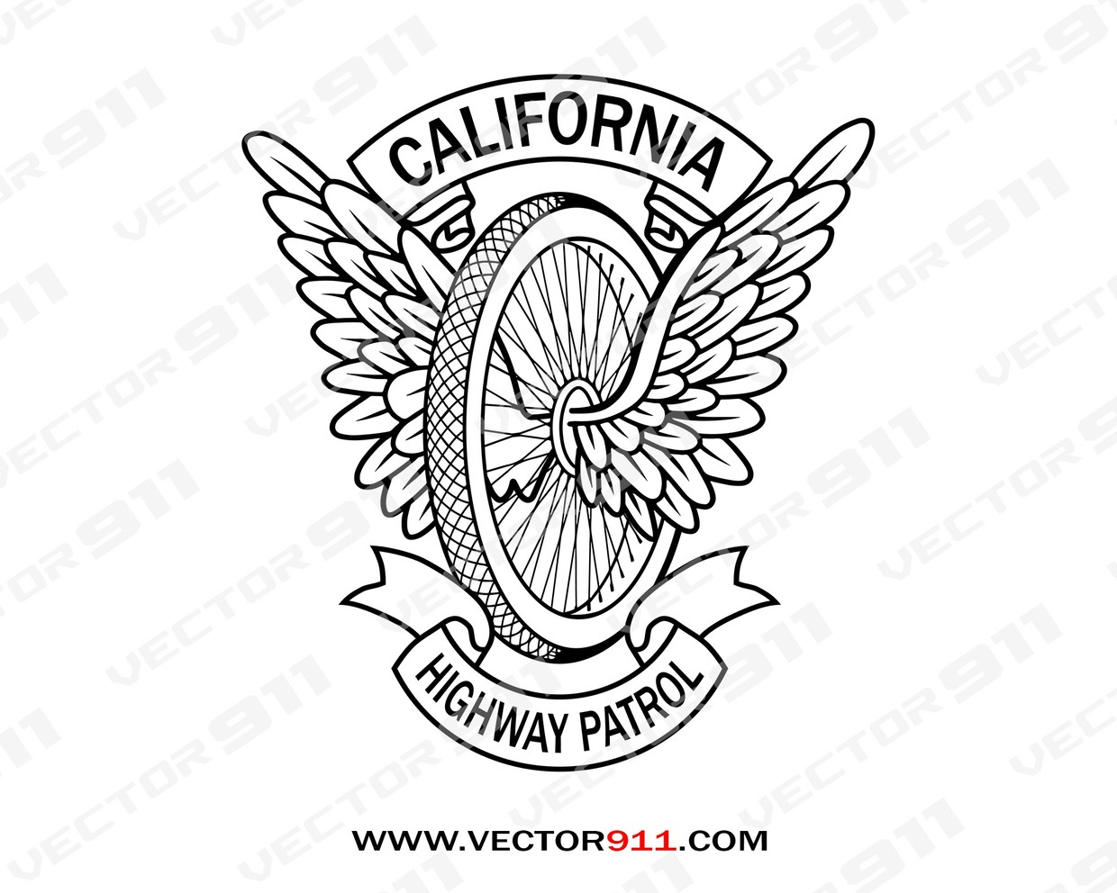 California Highway Patrol CHP Wings Vector911 Digital Vectors