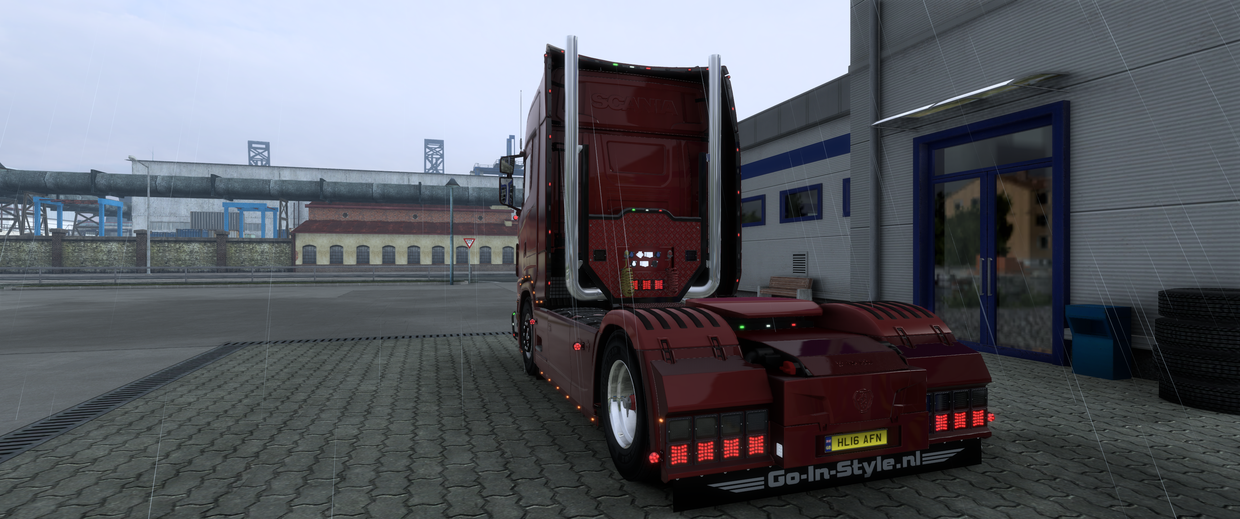 [rear exhaust tuning part] Scania NG Moens exhaust Virtual Truck Styling