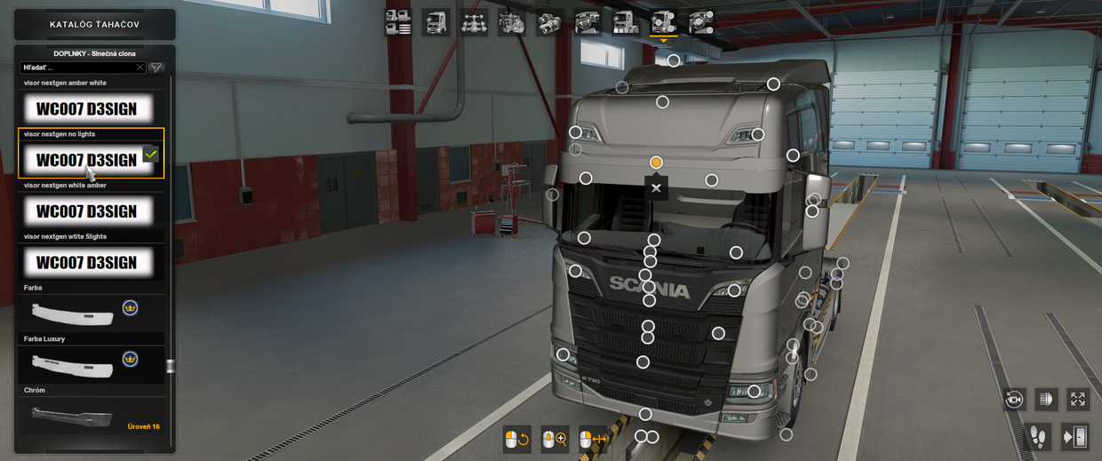 [sun visor tuning part] Scania NG sunshield - ETS2 mods