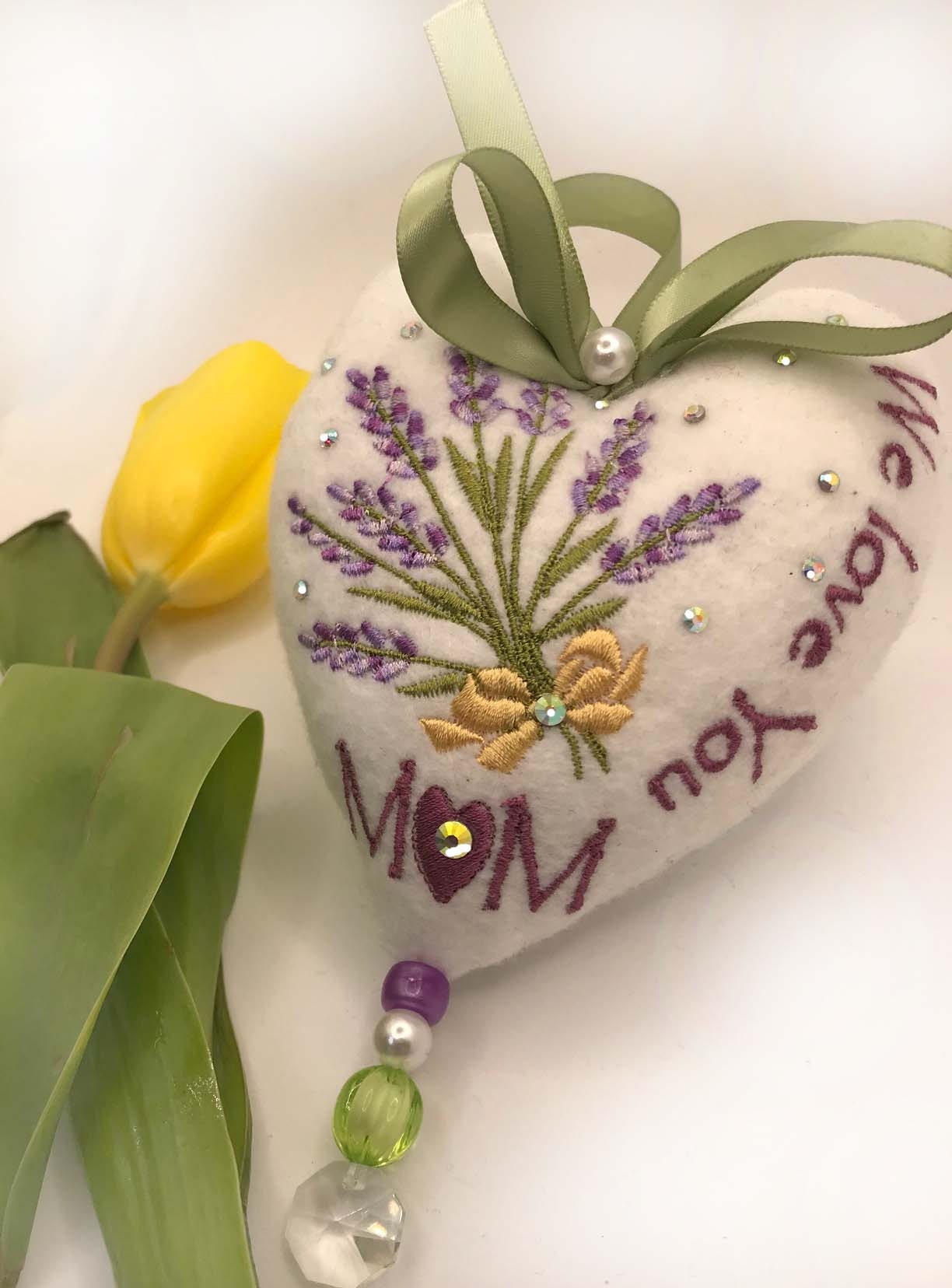 Spring Mother's Day Lavender Heart Decoration The MadWoman of Locke