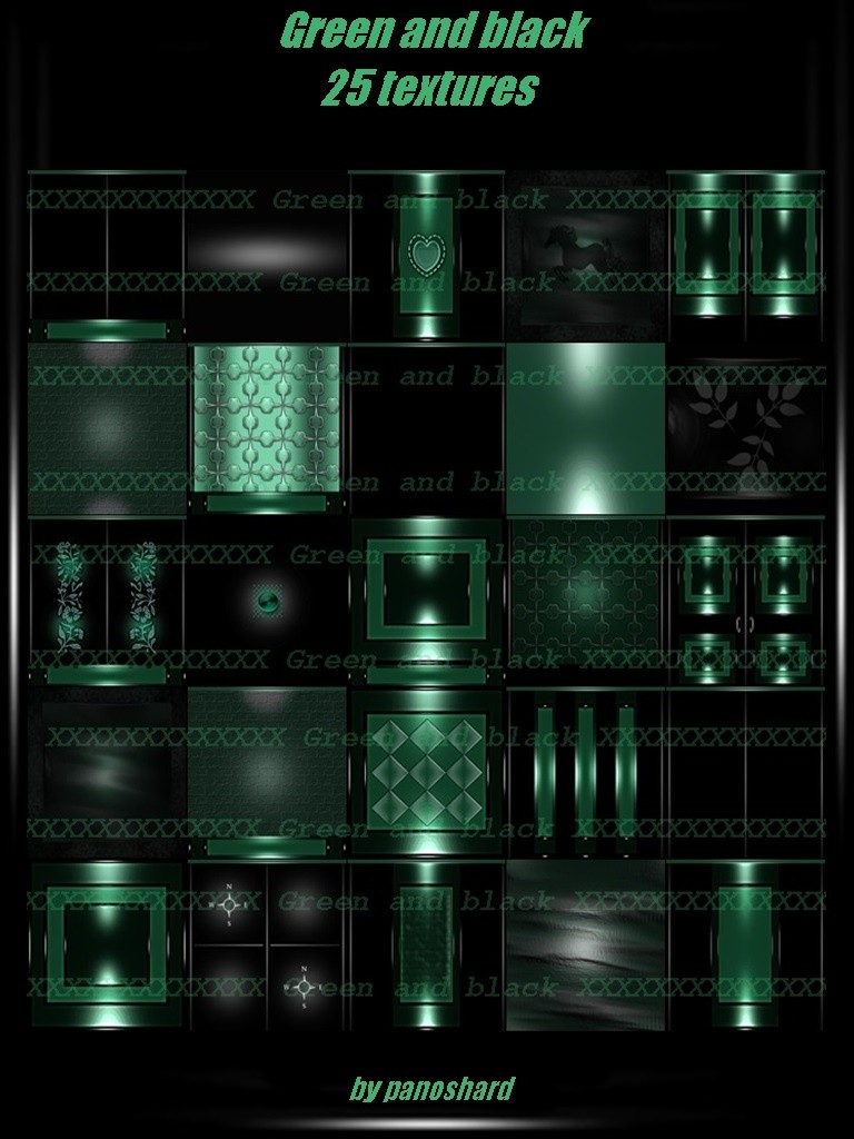 Green and black 25 textures imvu - panoshard2 manufacture and sale